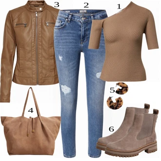 outfit mit Rjava Škorenj Timberland "1"
