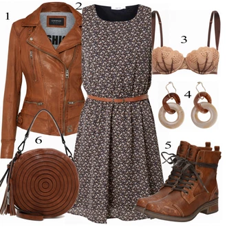 Outfit s Hnědá Prsatější střih podprsenky/Pánské boty ve velikosti 11/Kojící podprsenka PALMERS "Vkusný podzimní outfit"