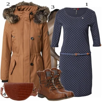 Normální Outfit s Hnědá Kabát/Zimní Parka/Zimní bota Only "Trendový podzimní outfit"