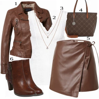 Retro Lyže Outfit s Růžová/Zlatý Náhrdelník/Bohatě zdobený náhrdelník/Jemný Řetízek Pilgrim "Trendový podzimní outfit"Look: Styl, Elegantní, Old Money, Retro, 80tá léta, Plavání, Lyže