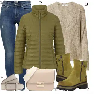 Outfit sa Zeleno Traper Jakna Tom Tailor "Tvoj otmjeni outfit"