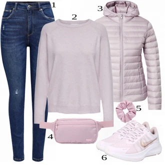outfit mit Bela/Modra/Siva Superga Nike "1"