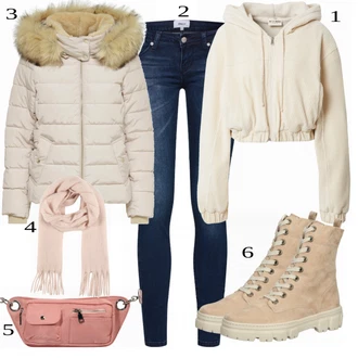 outfit mit Bež Škorenj Paul Green "1"