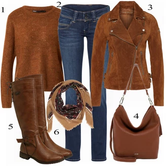 Italský Outfit s Šedá/Hnědá/Khaki/Béžová Bunda s Bočním Zipem/Kožené Bund Kožená vintage bunda/Bunda z Umělé Kůže/Motorkářské Bund/Kožené Bund/Motorkářská bunda Freaky Nation "Cool podzimní outfit"Look: Emo, Italský, Western, 80tá léta