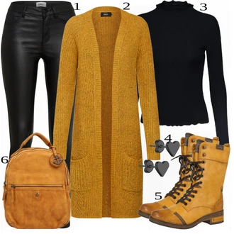 outfit mit Rumena Čevlj Škorenj Mustang "1"