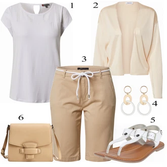 Outfit s Šedá Tričko Street One "Skvělé pro léto"