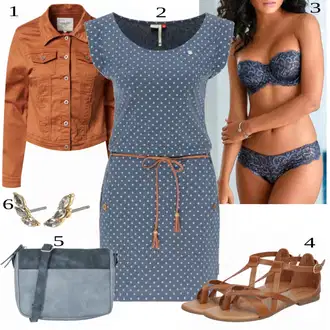 Outfit s Hnědá/Béžová Sandál S T Páskem/Vintage sandál/Páskový Sandál/Gladiátorská sandála/Římská sandála/Letní Bota About You "Skvělé pro léto"
