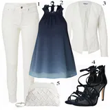 Modré Buffalo boty na podpatku outfity image