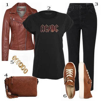 outfit mit Rdeča Usnjena Jakna Freaky Nation "Tvoj cool outfit"