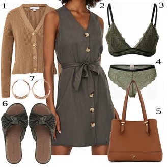 outfit mit Zelena/Rdeča Obleka VERO MODA "Tvoj cool outfit"