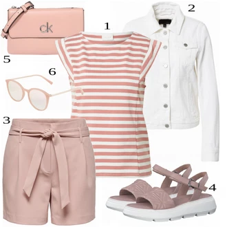 Outfit s Růžová/Béžová/Modrá Taška Přes Rameno Calvin Klein "Vkusný letní outfit"