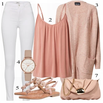 outfit mit Bež Top VERO MODA "Tvoj cool outfit"