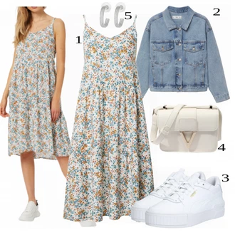 outfit mit Bela Superga Puma "Tvoja elegantna obleka"