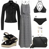 Outfity s bikinovými topy s vysokým výstřihem image