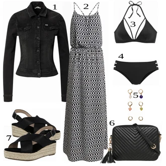 Elegantní Outfit s Šedá/Tmavě šedá/Hnědá/Černá/Bílá/Zelená Maxi Šaty/Šaty s výstřihem/Šaty S Potiskem/Zavinovací Šaty/Šaty s puntíky/Dlouhé pletené šaty Only "Lehký outfit"Look: Lehký, 20 léta, Boho, Elegantní, Ethno, Hippie, Příliš oblečený, Old Money, Slavnostní