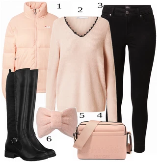 Outfit s Modrá Kozačka Tamaris "Přesně pro zimu"