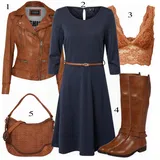 Černé Šaty se Zapínáním na Knoflíky, Móda pro Plnoštíhlé Outfity image