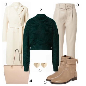 outfit mit Bela Plašč "Zimska outfit"