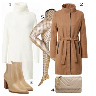 outfit mit Rjava Plašč Only "Zimska outfit"