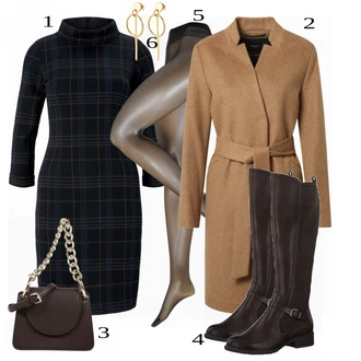 Zimske Outfiti mit Črna/Siva Hlačna nogavica Falke "Zimska outfit"