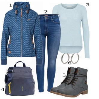 outfit mit Siva Škorenj Tom Tailor "Zimska outfit"