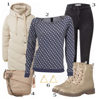 outfit mit Črna Kavbojke Gina Tricot "Zimska outfit"