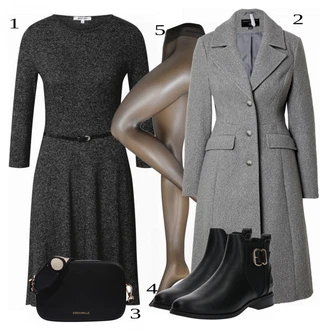 Outfity pro práci s Černá Kozačka Only "Zimní Outfit"