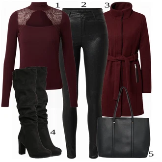 Zimske Outfiti mit Mešane barve/Rdeča/Bela VERO MODA "Zimska outfit"