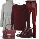 Zimní červené outfity dlouhé image