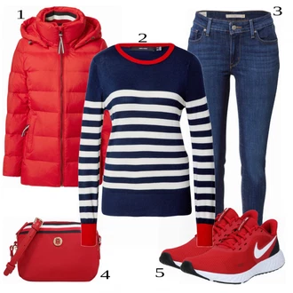 Outfit sa Crvena Tenisica Nike "Savršeno za zimu"