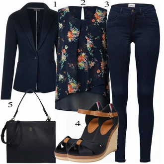 Outfit s Modrá Street One "Perfektní pro práci"