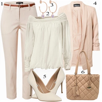 Outfit sa Pink/Bež/Plava Obuća Steve Madden "Tvoj otmjeni outfit"