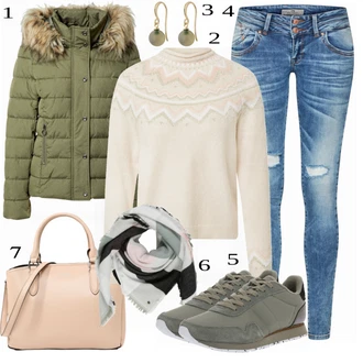 Outfit s Šedá Teniska WODEN "Přesně pro volný čas"