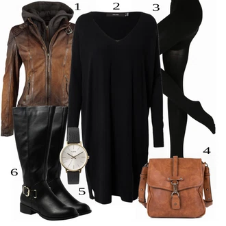 outfit mit Črna Obleka VERO MODA "Idealno za prosti čas"