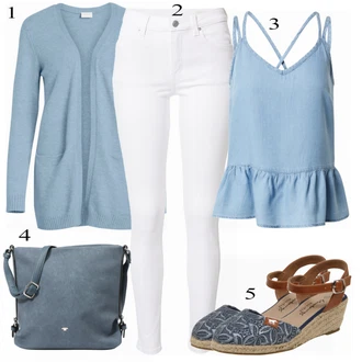 outfit mit Modra Priložnostni Vrh VERO MODA "Tvoj cool outfit"