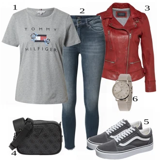 Outfit sa Siva Tenisica Vans "Tvoj otmjeni outfit"
