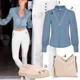 Outfity se šedými kalhotami velkých velikostí image