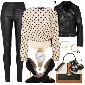 S nýtováním Outfit s Černá/Tmavě šedá/Šedá/Krémová Kožené Bund/Bunda z Umělé Kůže/Motorkářské Bund/Kožená Bomber Bund/Bunda s Bočním Zipem/Kožená vintage bunda/Motorkářská bunda Object "Přesně pro strýčka"