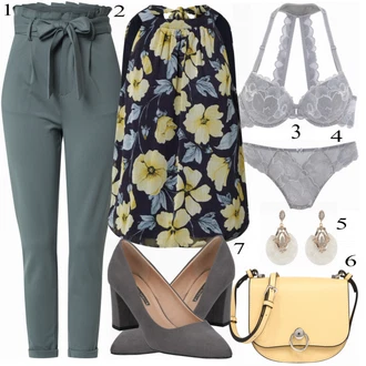 Outfit s Šedá Bota Na Podpatku Dorothy Perkins "Perfektní pro kancelář"