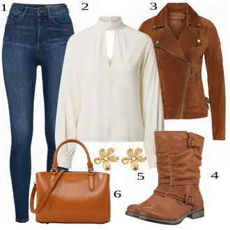 Outfit s Šedá/Hnědá/Khaki/Béžová Bunda s Bočním Zipem/Kožené Bund Kožená vintage bunda/Bunda z Umělé Kůže/Motorkářské Bund/Kožené Bund/Motorkářská bunda Freaky Nation "Perfektní pro kancelář"