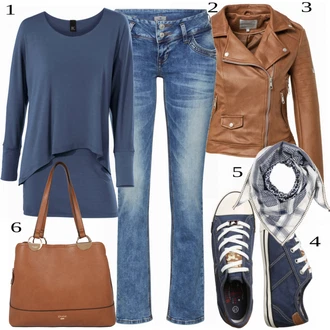 Outfit sa Plava Tenisica Mustang "Tvoj otmjeni outfit"