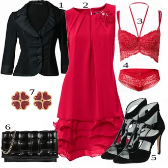 Outfit s Červená Pánské boty ve velikosti 11 HUNKEMÖLLER, HUNKEMÖLLER "Večerní outfit"