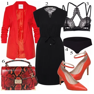 Outfit s Bota Na Podpatku About You "Pieces Blazer"