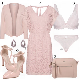 Outfit s Šedá/Béžová Bota Na Podpatku About You "Růžový Vzhled"