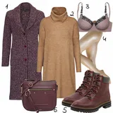 Outfity s pletenými šaty pro podzim image