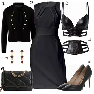 Outfit s Modrá Bota Na Podpatku "Elegantní Večerní Outfit"