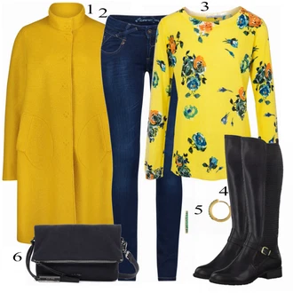 Outfit sa Žuta Cartoon "Tvoj udoban outfit"