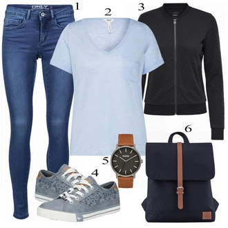 Outfit s Černá/Šedá/Tmavě šedá Svetr S Kapucí Sportovní mikina/Mikina/Pletená mikina s kapucí Only "Praktický Vzhled"