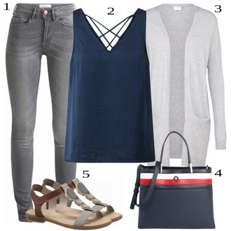 Outfit s Šedá/Tmavě šedá/Světle šedá Kožená bunda/Kotníková Bota/Džín s Nízkým Pasem/Zkrácené Džíny/Push up Džín/Džíny s Rozparkem/Džíny s Nízkým Sedem/Kožené Boty/Slim Fit Džíny/Džíny Regular Fit/Zimní bunda Ichi "Praktický Vzhled"