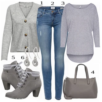 Ležérní outfity Business Zima s Stříbrný/Šedá Přívěsek do ucha/Visací Pilgrim "Praktický Vzhled"Look: Styl, Business, Elegantní, Krásný, Old Money, Steampunk, Retro, 80tá léta
